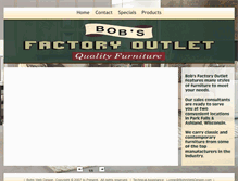 Tablet Screenshot of bobsfactoryoutlet.com